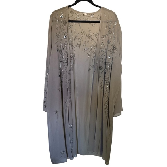 Soft Surroundings Sheer Beaded Cardigan - Picture 1 of 4